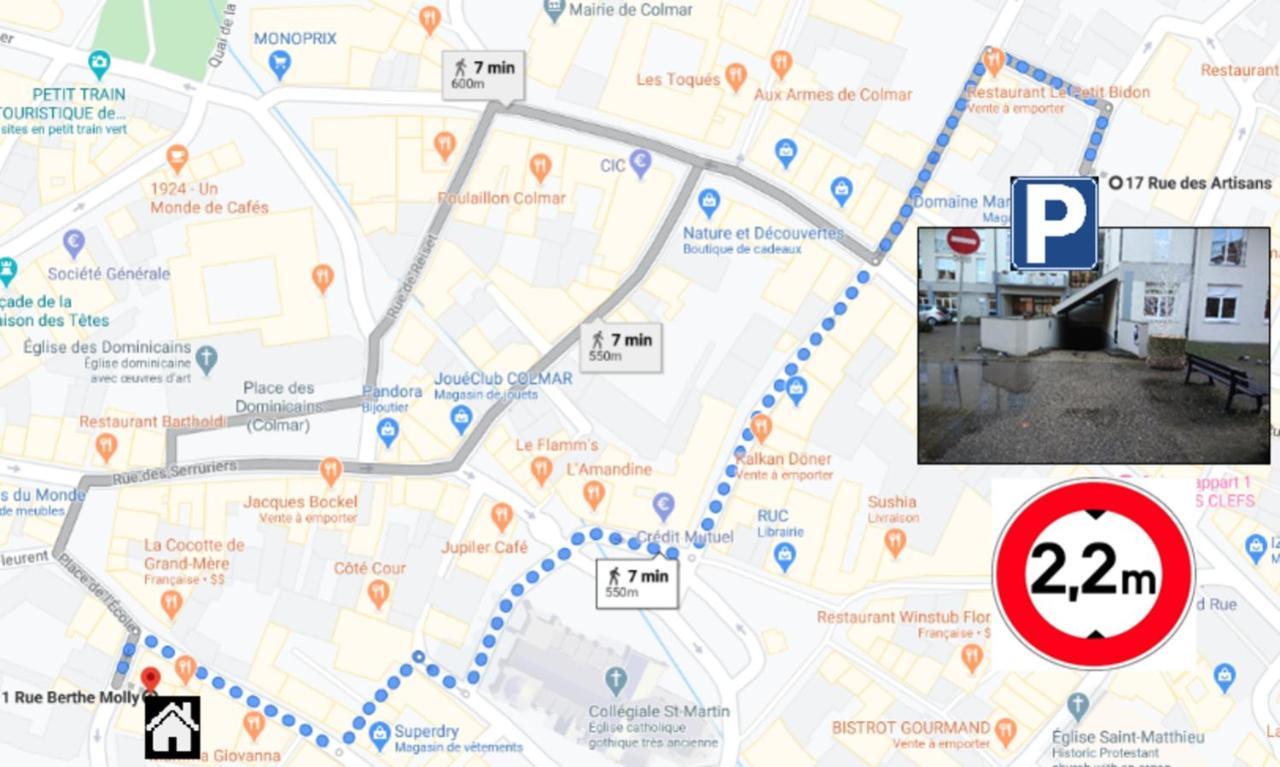 Апартаменты Aux Bijoux De Colmar - Le Saphir - 1 Parking Gratuit Экстерьер фото